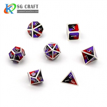 3 COLORS MIXED METAL DICE SET