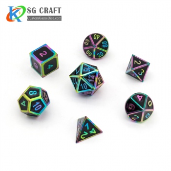 RAINBOW METAL DICE