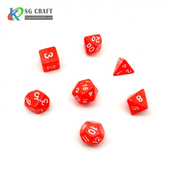 RED PLASTIC DICE SET