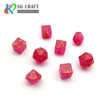 RED PLASTIC DICE SET