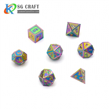 RAINBOW METAL DICE