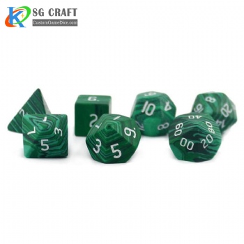 Malachite stone Dice