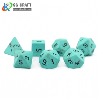 Turquoise stone Dice