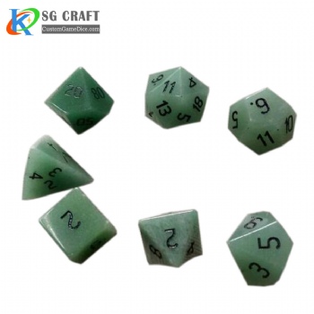 Natural Dongling stone dice set