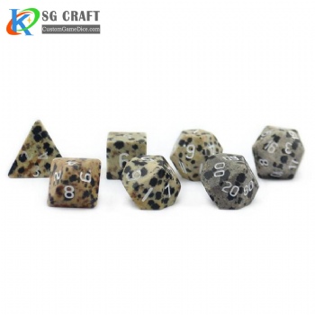 Natural Spotted Stone Dice set