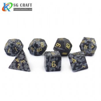 Natural Alabaster Stone Dice set