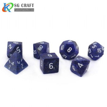 Natural Lapis Lazuli Stone Dice set