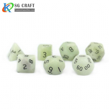 Natural New Mountain Jade Stone Dice set