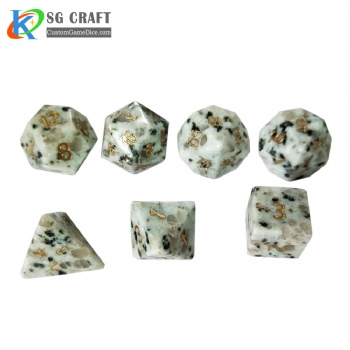 Natural Tianlan stone Dice Set