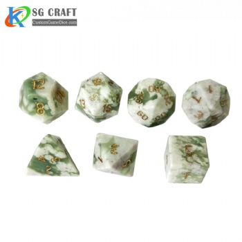 Natural Auspicious jade Dice Set