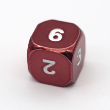 RED METAL D6 DICE