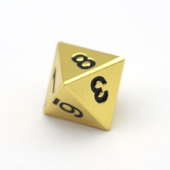 GOLD METAL D8 DICE