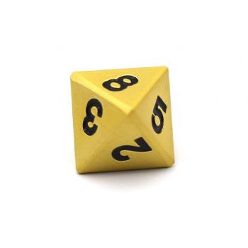 PEARL GOLD METAL D8 DICE