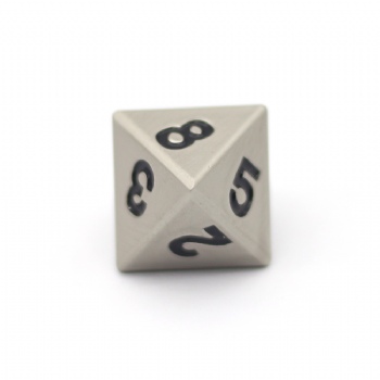 PEARL SILVER METAL D8 DICE