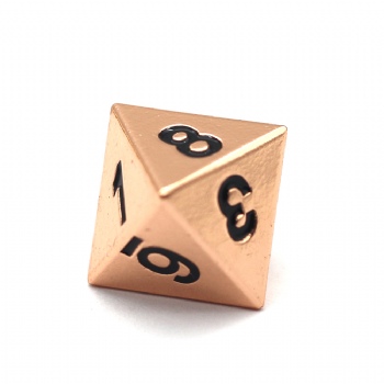 COPPER METAL D8 DICE