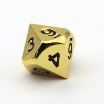 GOLD METAL D10 DICE