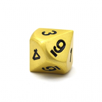 PEARL GOLD METAL D10 DICE