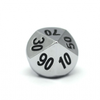 SILVER METAL D10% DICE