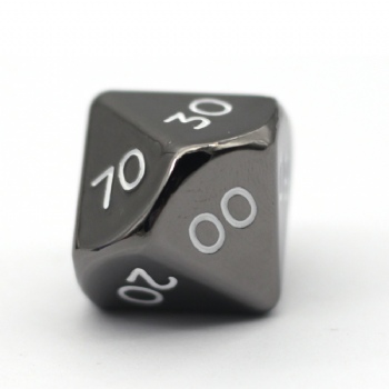 BLACK NICKEL METAL D10% DICE