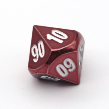 RED METAL D10% DICE