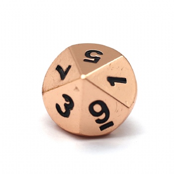 COPPER METAL D10 DICE