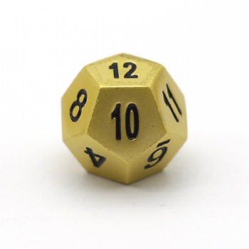 PEARL GOLD METAL D12 DICE