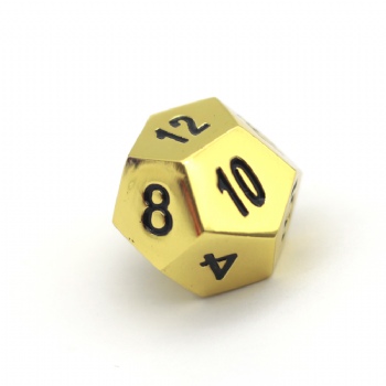 GOLD METAL D12 DICE