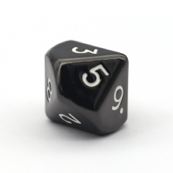 BLACK NICKEL METAL D10 DICE