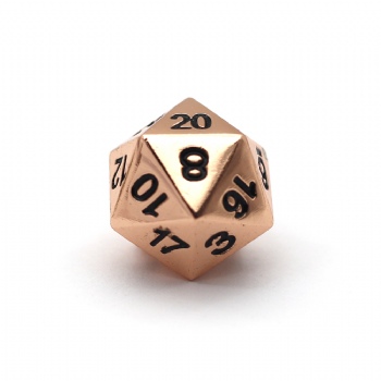 COPPER METAL D20 DICE