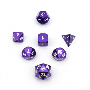 PURPLE METAL DICE SET