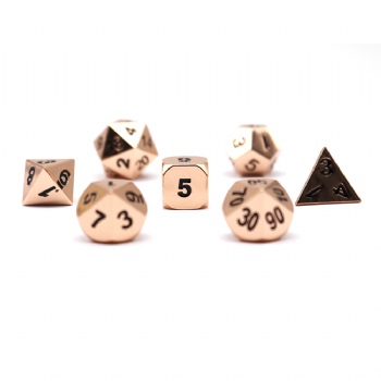 COPPER METAL DICE SET