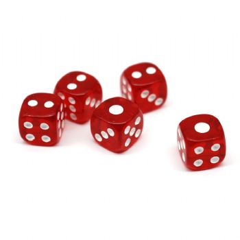 RED PLASTIC D6 DICE