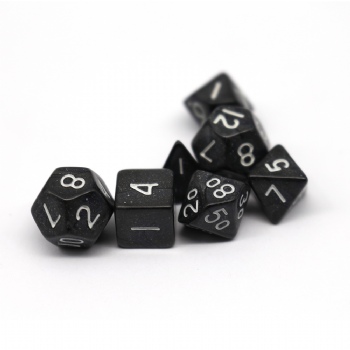 BLACK PLASTIC DICE SET