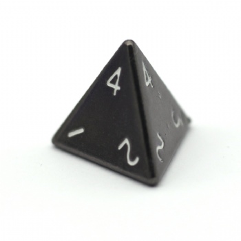 METAL BLCK NICKEL D4 DICE