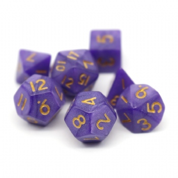 PURPLE PLASTIC DICE SET