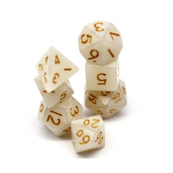 WHITE PLASTIC DICE SET