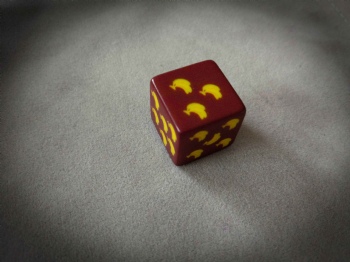 RED PLASTIC D6 DICE