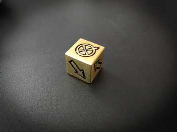  BRASS METAL D6 DICE