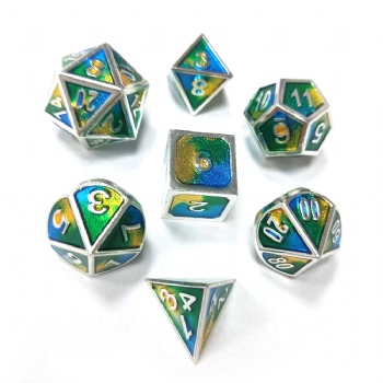 3 Colors Mixed Enamel Metal Dice