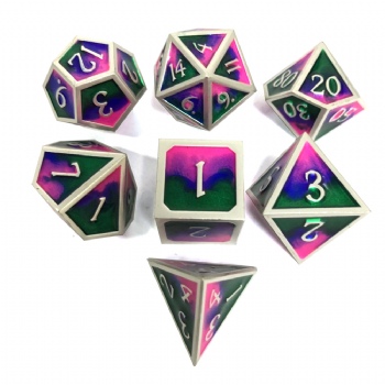 3 Colors Mixed Enamel Metal Dice