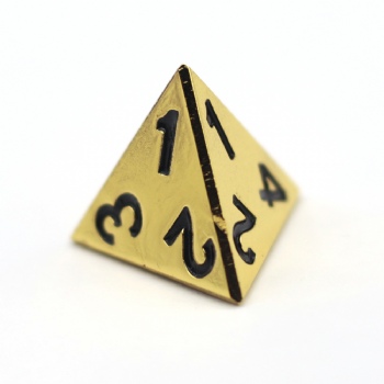 Metal Gold D4 Dice