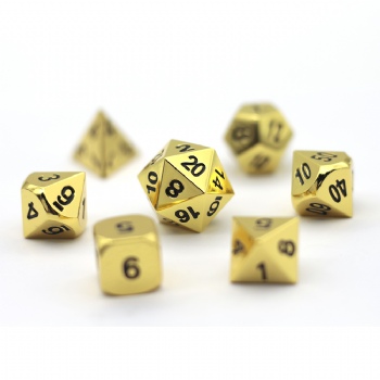 Gold Metal Dice Set