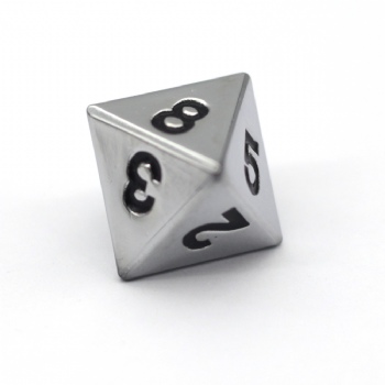 Silver Metal D8 Dice