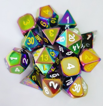 Rainbow Metal Dice