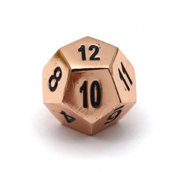 Copper Metal D12 Dice