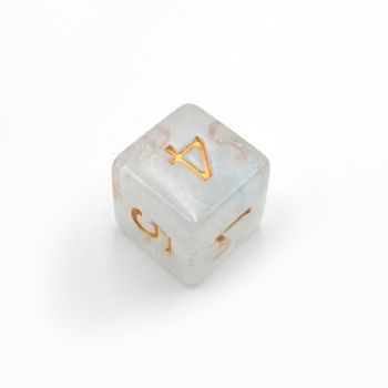 FROSTED CLEAR D6 DICE