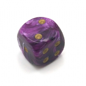 PURPLE MARBLE PLASTIC D6 DICE