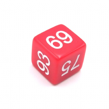 RED OPAQUE D6 DICE