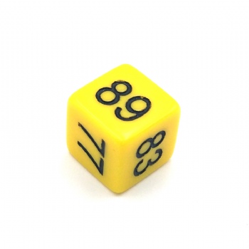 YELLOW OPAQUE D6 DICE