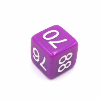 PURPLE OPAQUE D6 DICE